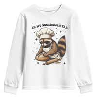 In My Sourdough Era Youth Sweatshirt Funny Raccoon Baker - Wonder Print Shop