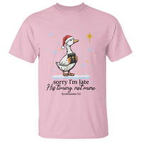 Christian Goose T Shirt Sorry I Am Late His Timing Not Mine - Wonder Print Shop