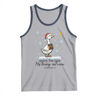 Christian Goose Tank Top Sorry I Am Late His Timing Not Mine - Wonder Print Shop