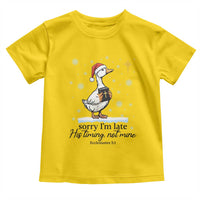 Christian Goose Toddler T Shirt Sorry I Am Late His Timing Not Mine - Wonder Print Shop