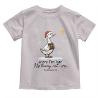 Christian Goose Toddler T Shirt Sorry I Am Late His Timing Not Mine - Wonder Print Shop