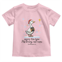 Christian Goose Toddler T Shirt Sorry I Am Late His Timing Not Mine - Wonder Print Shop