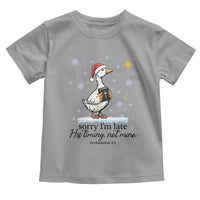 Christian Goose Toddler T Shirt Sorry I Am Late His Timing Not Mine - Wonder Print Shop