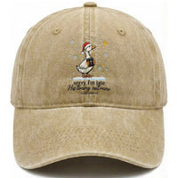 Christian Goose Washed Cotton Baseball Cap Sorry I Am Late His Timing Not Mine