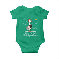 Christian Silly Goose Baby Onesie Sorry I Am Late His Timing Not Mine - Wonder Print Shop