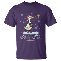 Christian Silly Goose T Shirt Sorry I Am Late His Timing Not Mine - Wonder Print Shop