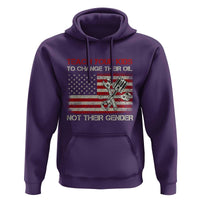Teach Your Kids To Change Their Oil Not Their Gender Hoodie Mechanic Flag American Patriotic Flag Funny Mechanic Dad Political Satire Humor - Wonder Print Shop