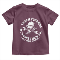 Teach Your Kids To Change Their Oil Not Their Gender Toddler T Shirt Funny Mechanic Dad Political Satire Humor - Wonder Print Shop