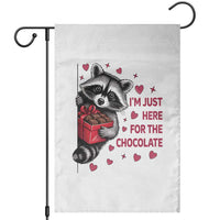 Valentine Racoon Trash Panda Garden Flag I'm Just Here For The Chocolate
