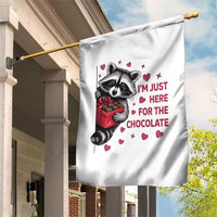 Valentine Racoon Trash Panda Garden Flag I'm Just Here For The Chocolate