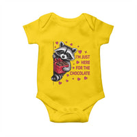 Valentine Racoon Trash Panda Baby Onesie I'm Just Here For The Chocolate