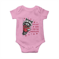 Valentine Racoon Trash Panda Baby Onesie I'm Just Here For The Chocolate