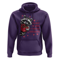 Valentine Racoon Trash Panda Hoodie I'm Just Here For The Chocolate