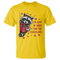 Valentine Racoon Trash Panda T Shirt I'm Just Here For The Chocolate