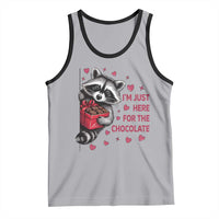 Valentine Racoon Trash Panda Tank Top I'm Just Here For The Chocolate