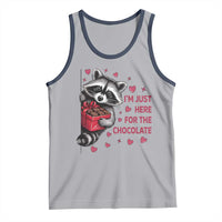 Valentine Racoon Trash Panda Tank Top I'm Just Here For The Chocolate