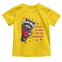 Valentine Racoon Trash Panda Toddler T Shirt I'm Just Here For The Chocolate