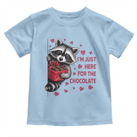 Valentine Racoon Trash Panda Toddler T Shirt I'm Just Here For The Chocolate