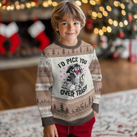 Valentine Racoon Trash Panda Ugly Christmas Sweater I Would Pick You Over Trash