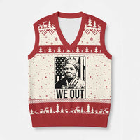 Harriet Tubman Quote V-Neck Knit Sweater Vest We Out Strong Woman
