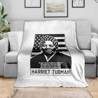 Harriet Tubman Quote Throw Blanket Black History Month