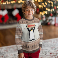 But Why Penguin Ugly Christmas Sweater Funny Nihilist Penguin Hiking Meme