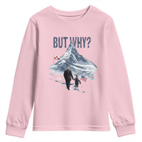 But Why Penguin Youth Sweatshirt Head Towards The Mountains Penguin Meme