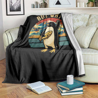 But Why Penguin Throw Blanket Nihilist Penguin Mountain Hiking