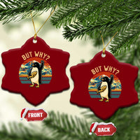 But Why Penguin Ceramic Ornament Nihilist Penguin Mountain Hiking