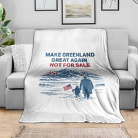 Greenland Is Not for Sale Throw Blanket Funny Nihilist Penguin Greenland Political Meme FDT