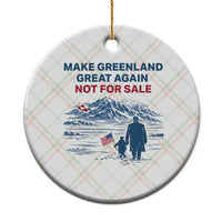Greenland Is Not for Sale Ceramic Ornament Funny Nihilist Penguin Greenland Political Meme FDT