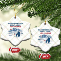 Greenland Is Not for Sale Ceramic Ornament Funny Nihilist Penguin Greenland Political Meme FDT