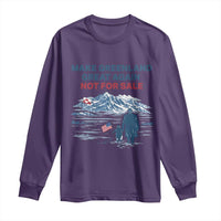 Greenland Is Not for Sale Long Sleeve Shirt Funny Nihilist Penguin Greenland Political Meme FDT