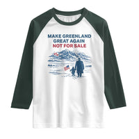 Greenland Is Not for Sale Raglan Shirt Funny Nihilist Penguin Greenland Political Meme FDT