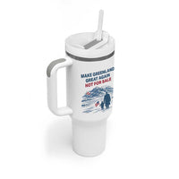 Greenland Is Not for Sale Tumbler With Handle Funny Nihilist Penguin Greenland Political Meme FDT
