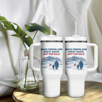 Greenland Is Not for Sale Tumbler With Handle Funny Nihilist Penguin Greenland Political Meme FDT
