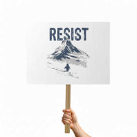 Funny Penguin Protest Protest Sign Resist Penguin Mountain Hiking Meme