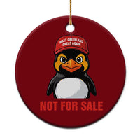 Greenland Is Not for Sale Ceramic Ornament Funny Nihilist Penguin FDT Political Meme
