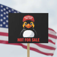 Greenland Is Not for Sale Protest Sign Funny Nihilist Penguin FDT Political Meme