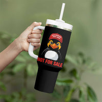 Greenland Is Not for Sale Tumbler With Handle Funny Nihilist Penguin FDT Political Meme