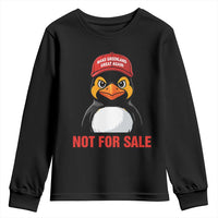 Greenland Is Not for Sale Youth Sweatshirt Funny Nihilist Penguin FDT Political Meme