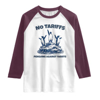 Penguins Against Tariffs Raglan Shirt Resist Protest FDT Political
