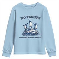 Penguins Against Tariffs Youth Sweatshirt Resist Protest FDT Political