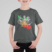 Pahlavi Dynasty T Shirt For Kid Three Generations Iran Lion and Sun Portrait