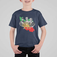Pahlavi Dynasty T Shirt For Kid Three Generations Iran Lion and Sun Portrait