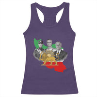 Pahlavi Dynasty Racerback Tank Top Three Generations Iran Lion and Sun Portrait