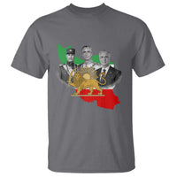 Pahlavi Dynasty T Shirt Three Generations Iran Lion and Sun Portrait