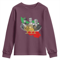 Pahlavi Dynasty Youth Sweatshirt Three Generations Iran Lion and Sun Portrait