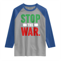 Free Iran Support Iranian MIGA Raglan Shirt Stop The War