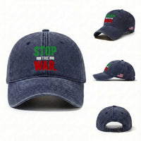 Free Iran Support Iranian MIGA Washed Cotton Baseball Cap Stop The War